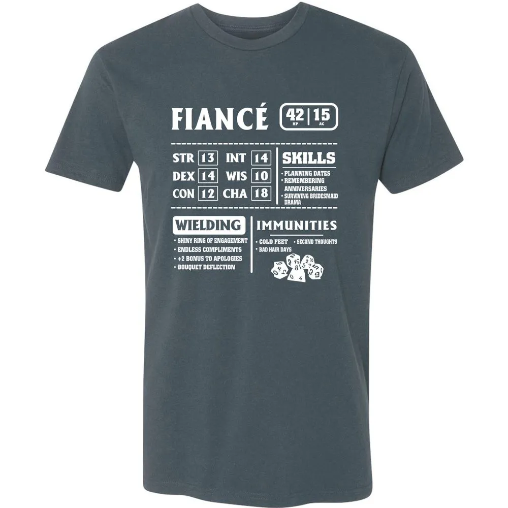 Fiance Stats Premium Unisex T-Shirt - Indigo - 15