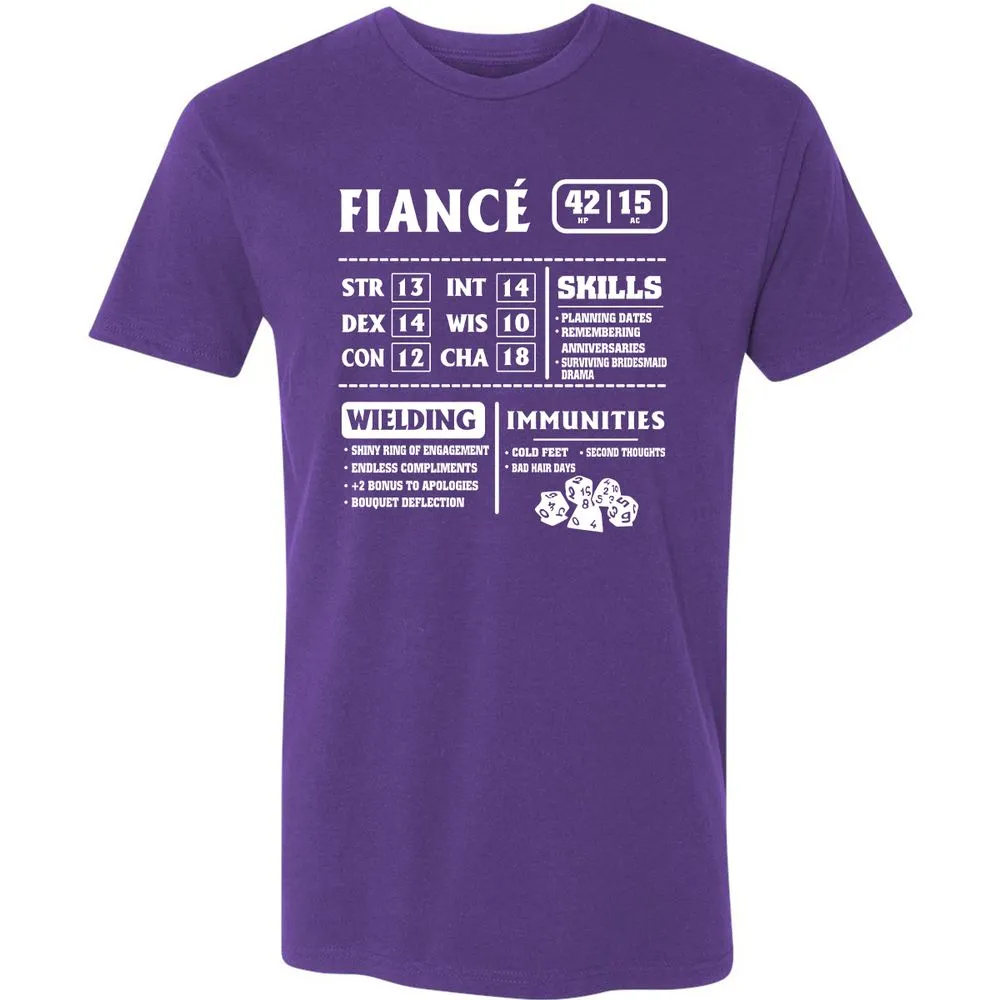 Fiance Stats Premium Unisex T-Shirt - Purple Rush - 7