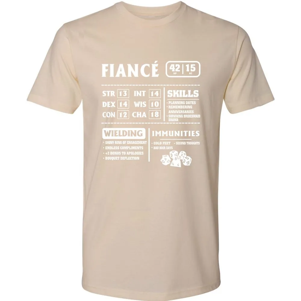 Fiance Stats Premium Unisex T-Shirt - Cream - 14