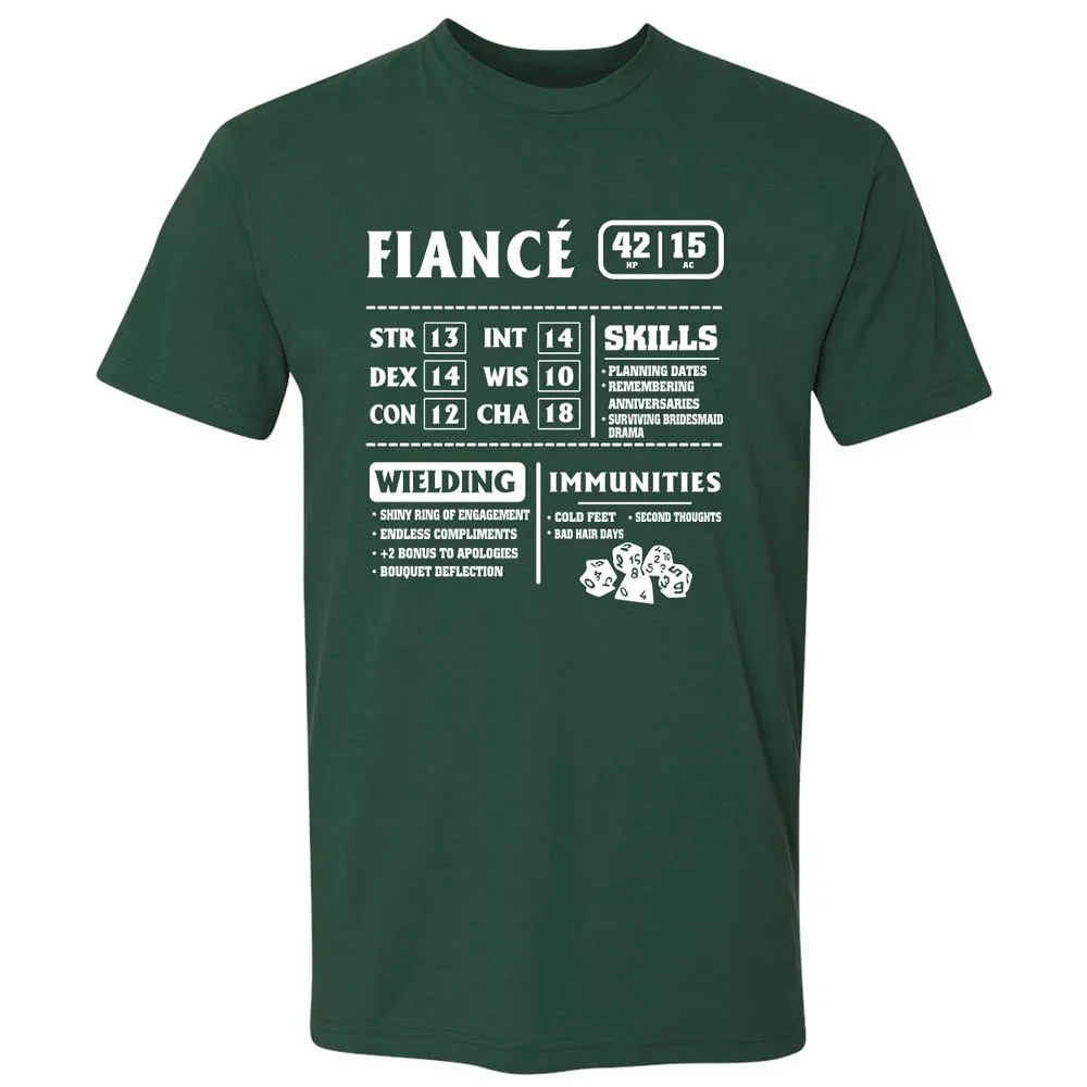 Fiance Stats Premium Unisex T-Shirt - Forest Green - 13