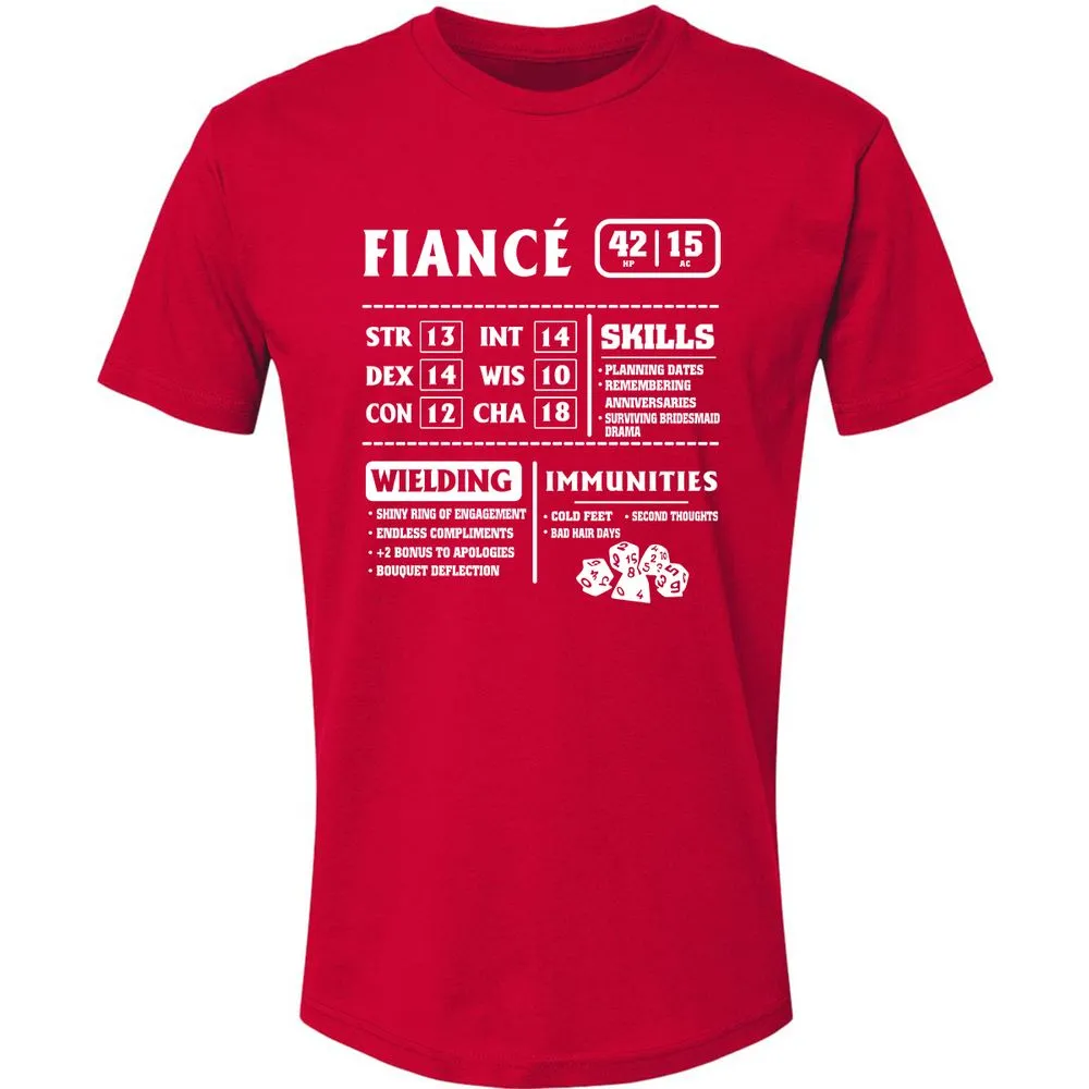 Fiance Stats Premium Unisex T-Shirt - Red - 6