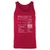 Writer Stats New Unisex Jersey Tank - Red - 11