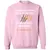 YOU REACH OUT TO PUSH Classic Unisex Sweatshirt - Light Pink - 3