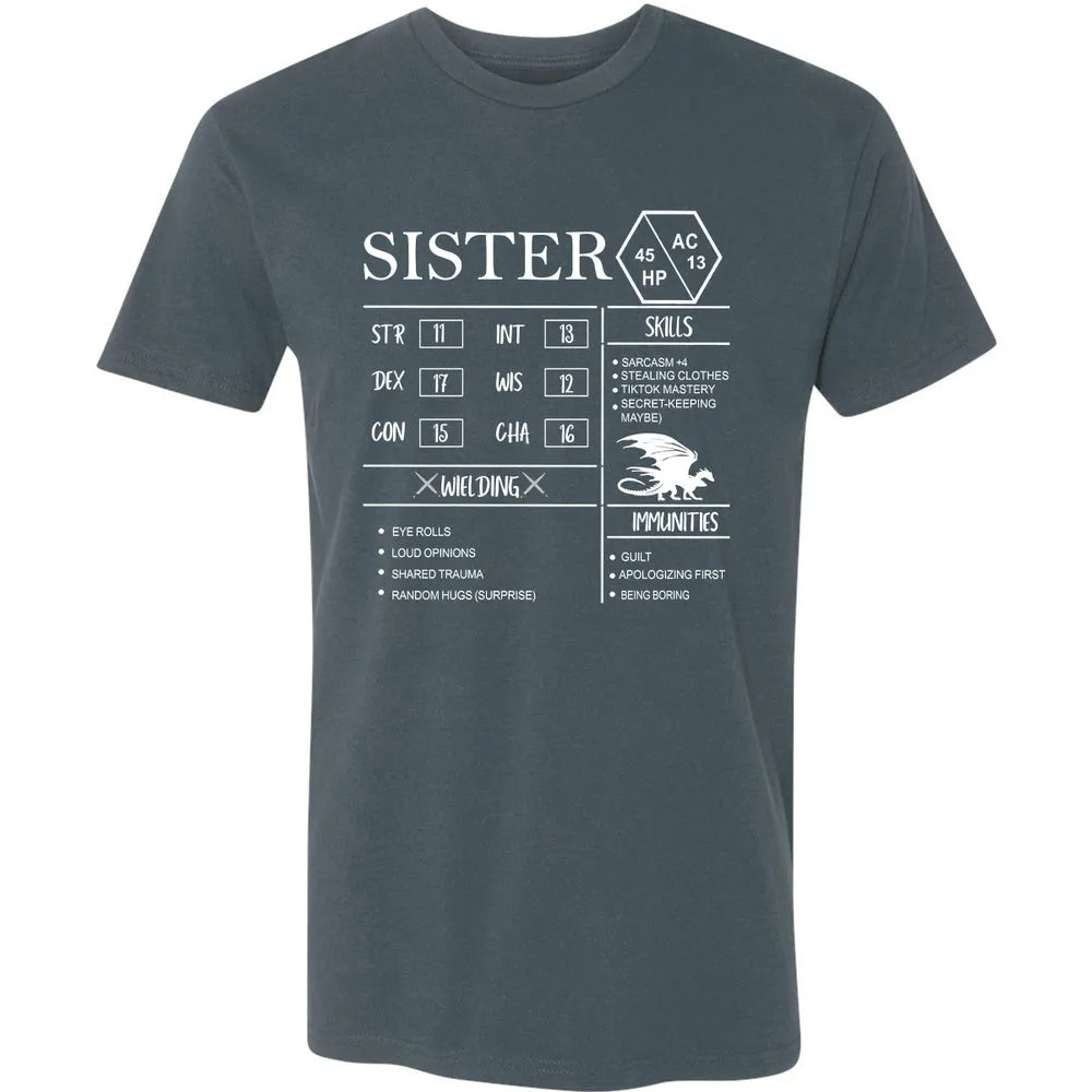 Sister Stats Premium Unisex T-Shirt - Indigo - 15