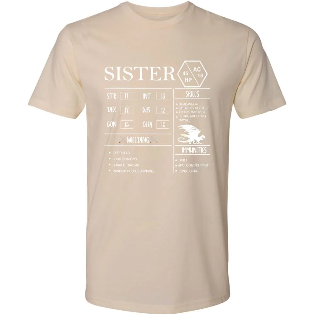 Sister Stats Premium Unisex T-Shirt - Cream - 14