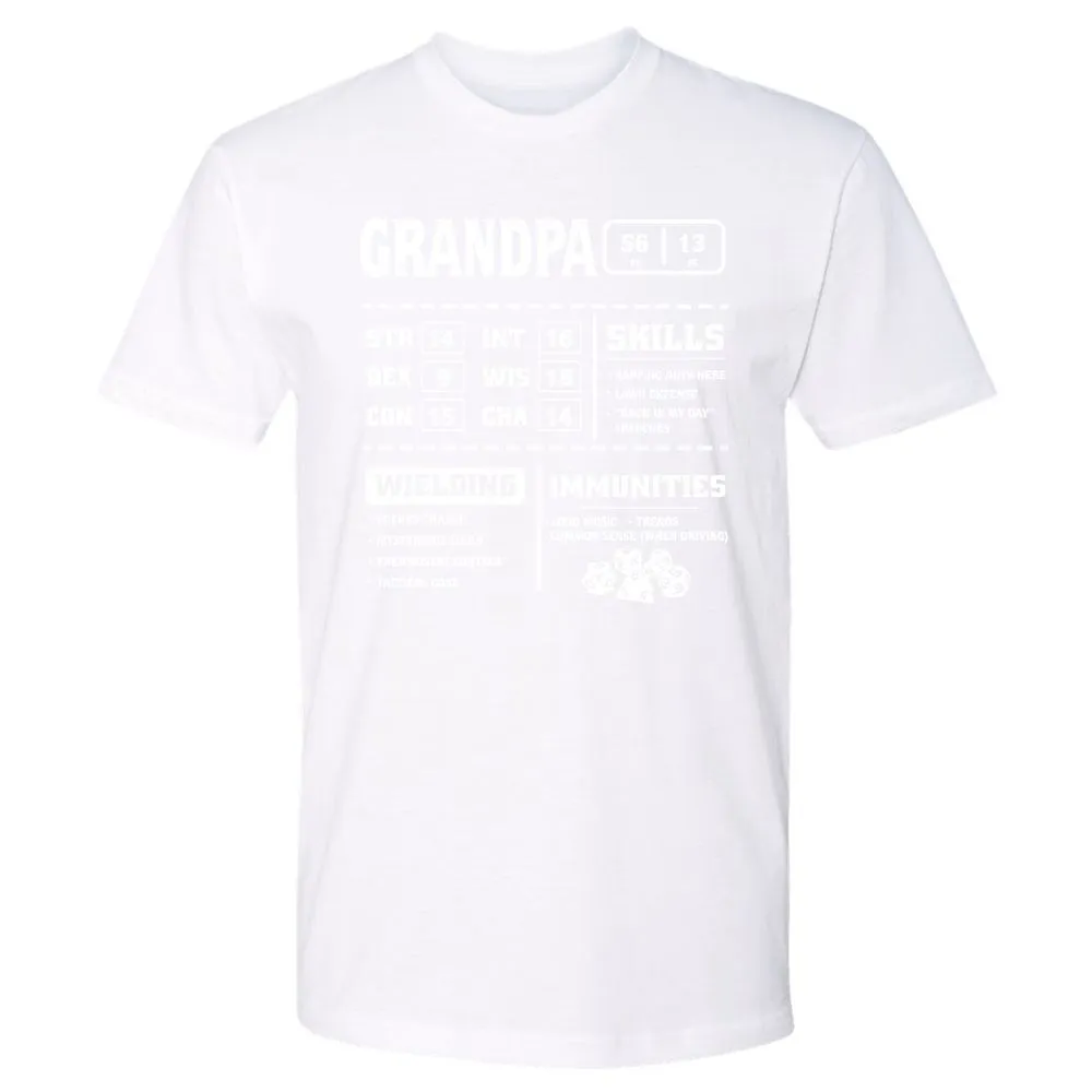 Grandpa Stats 2 Premium Unisex T-Shirt - White - 4