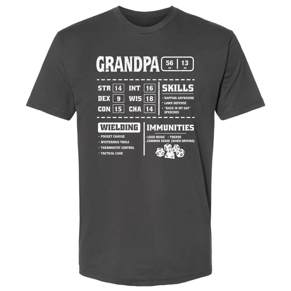 Grandpa Stats 2 Premium Unisex T-Shirt - Heavy Metal - 8