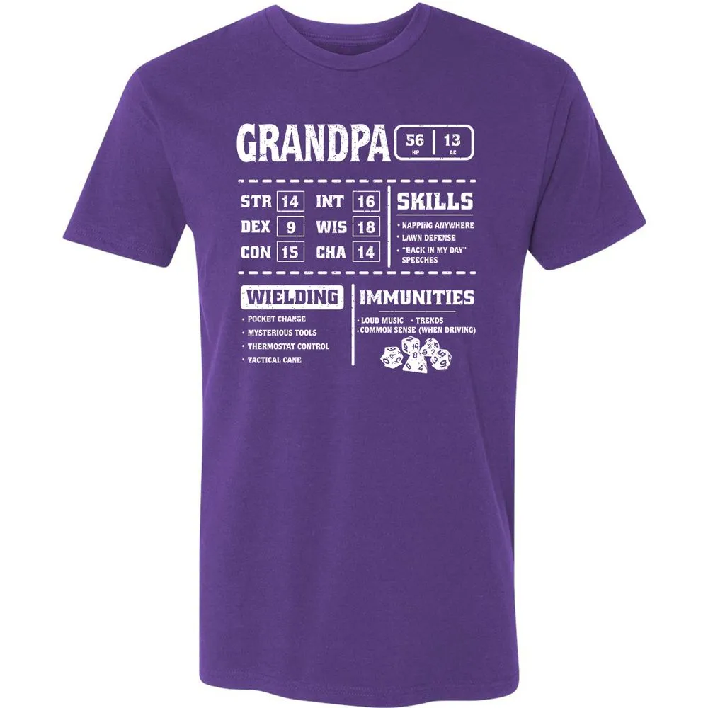 Grandpa Stats 2 Premium Unisex T-Shirt - Purple Rush - 7