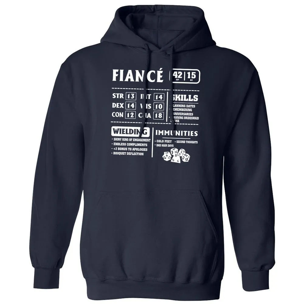 Fiance Stats Classic Unisex Hoodie - Navy - 2