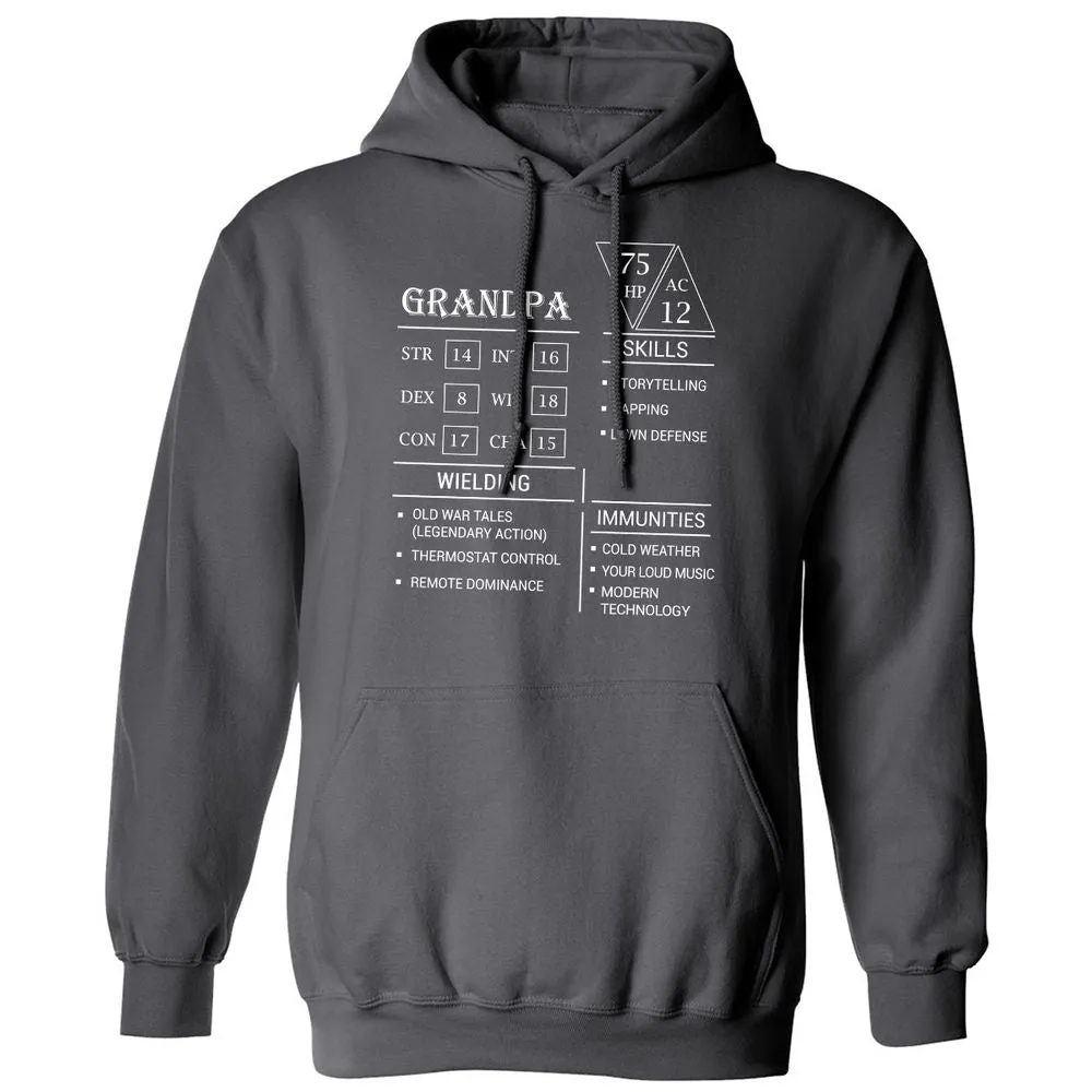 Grandpa Stats Classic Unisex Hoodie - Charcoal - 7