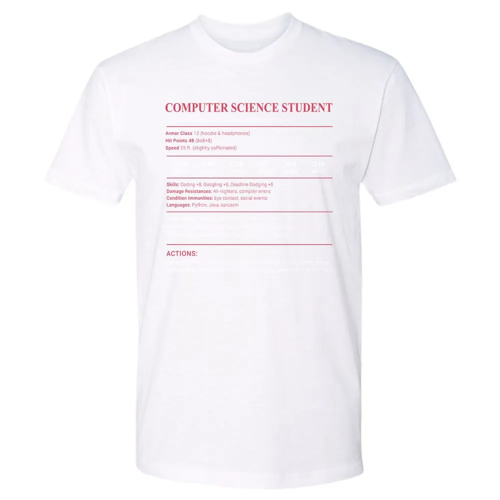 Computer Science Student Premium Unisex T-Shirt - White - 4