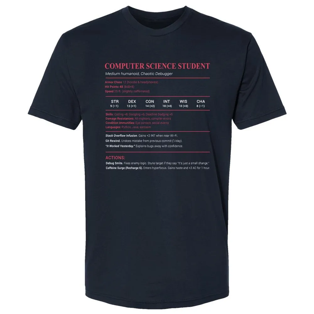 Computer Science Student Premium Unisex T-Shirt - Midnight Navy - 2