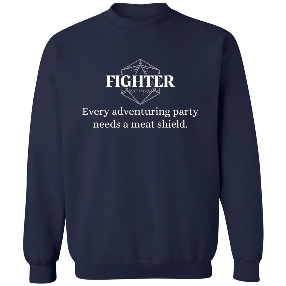 Fighter – Every Party Needs A Meat Shield Classic Unisex Sweatshirt - Navy - 2
