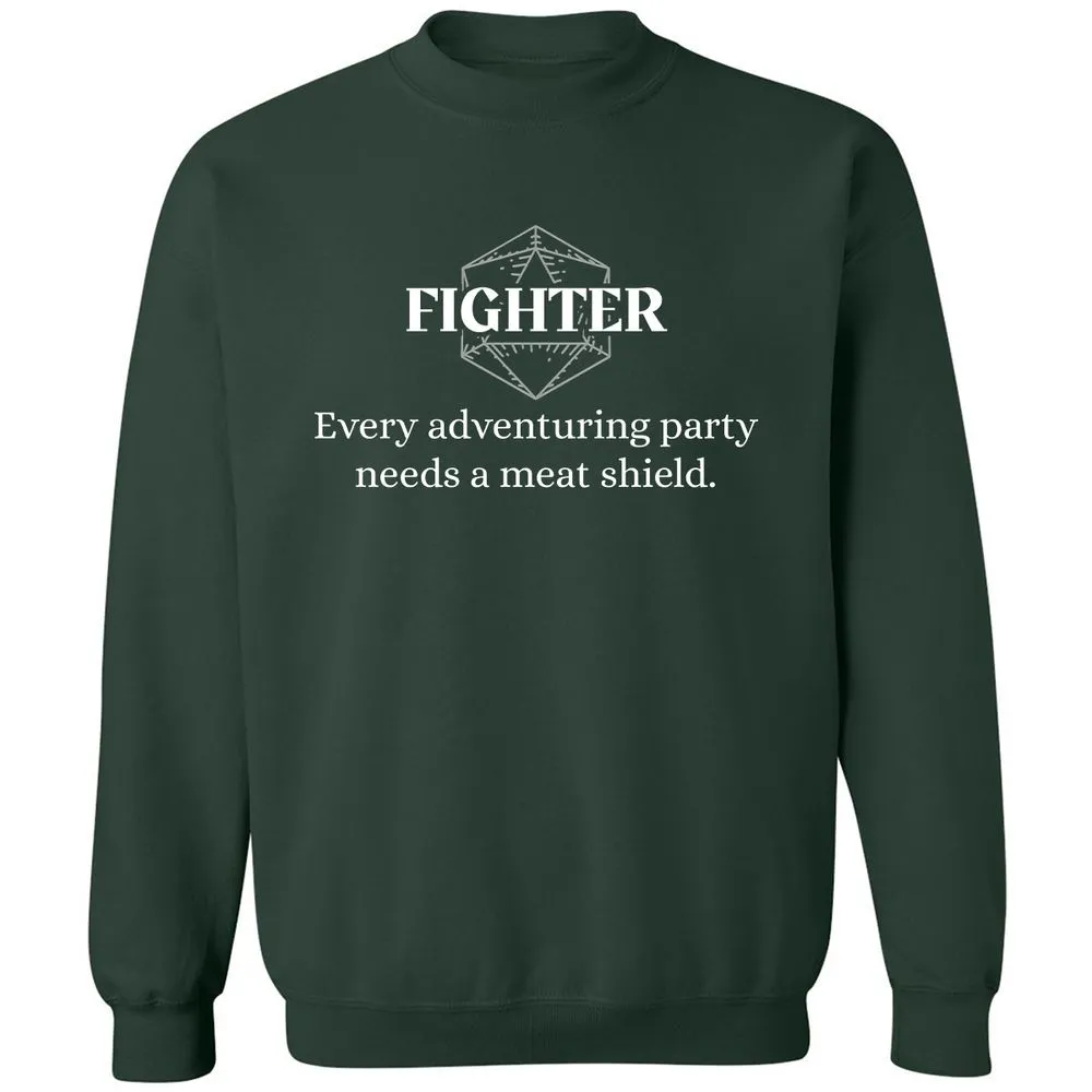 Fighter – Every Party Needs A Meat Shield Classic Unisex Sweatshirt - Forest Green - 4