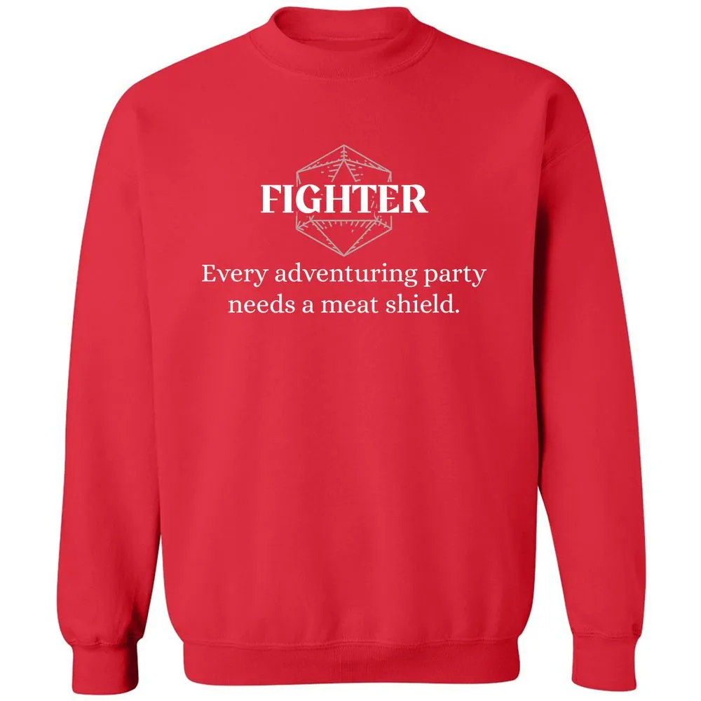 Fighter – Every Party Needs A Meat Shield Classic Unisex Sweatshirt - Red - 5