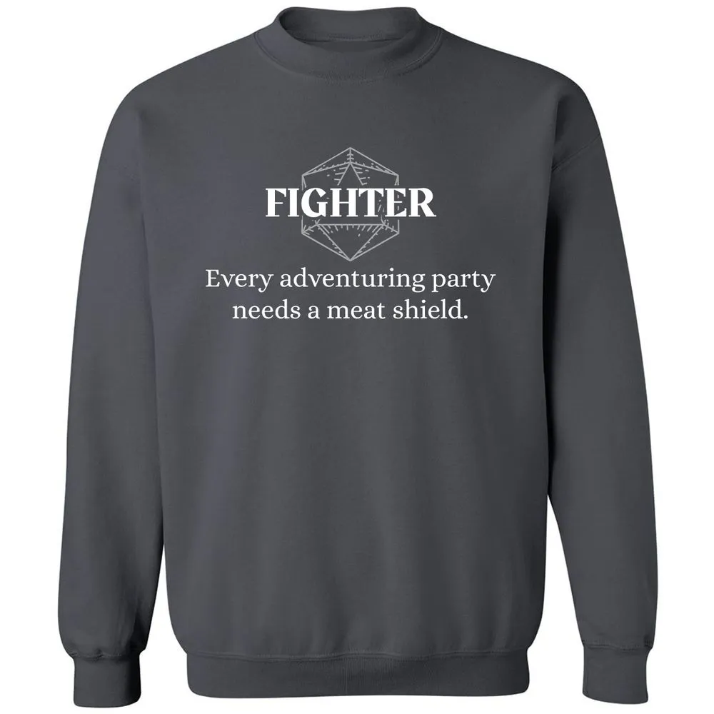 Fighter – Every Party Needs A Meat Shield Classic Unisex Sweatshirt - Charcoal - 7