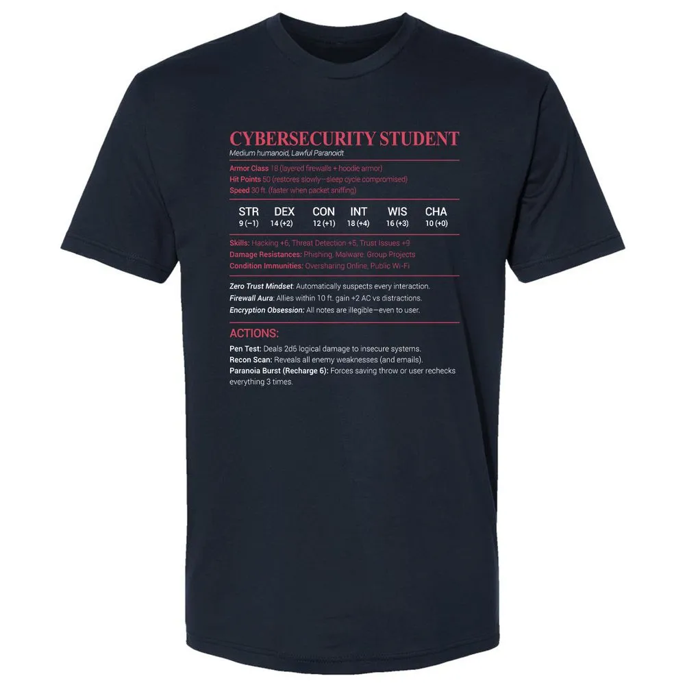 Cybersecurity Student Premium Unisex T-Shirt - Midnight Navy - 2