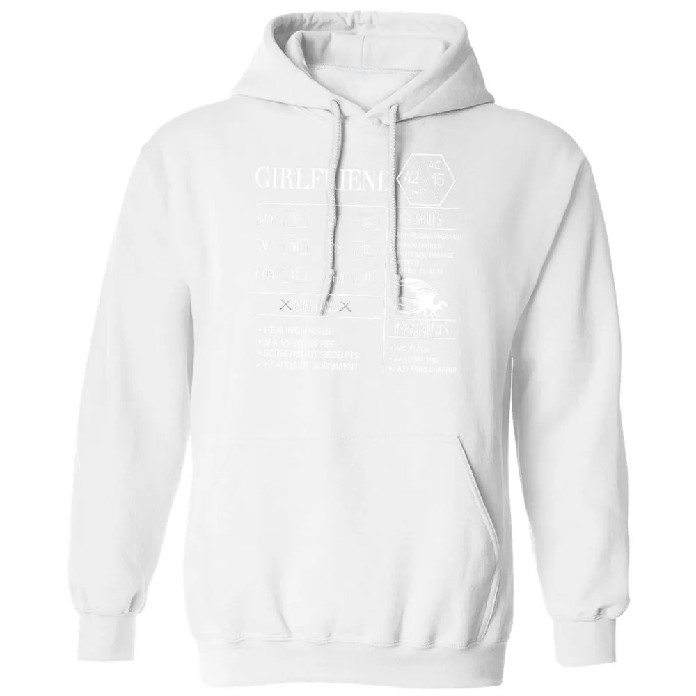 Girlfriend Stats Classic Unisex Hoodie - White - 11