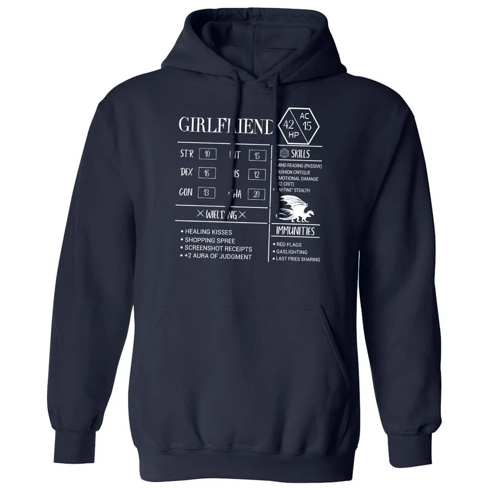 Girlfriend Stats Classic Unisex Hoodie - Navy - 2