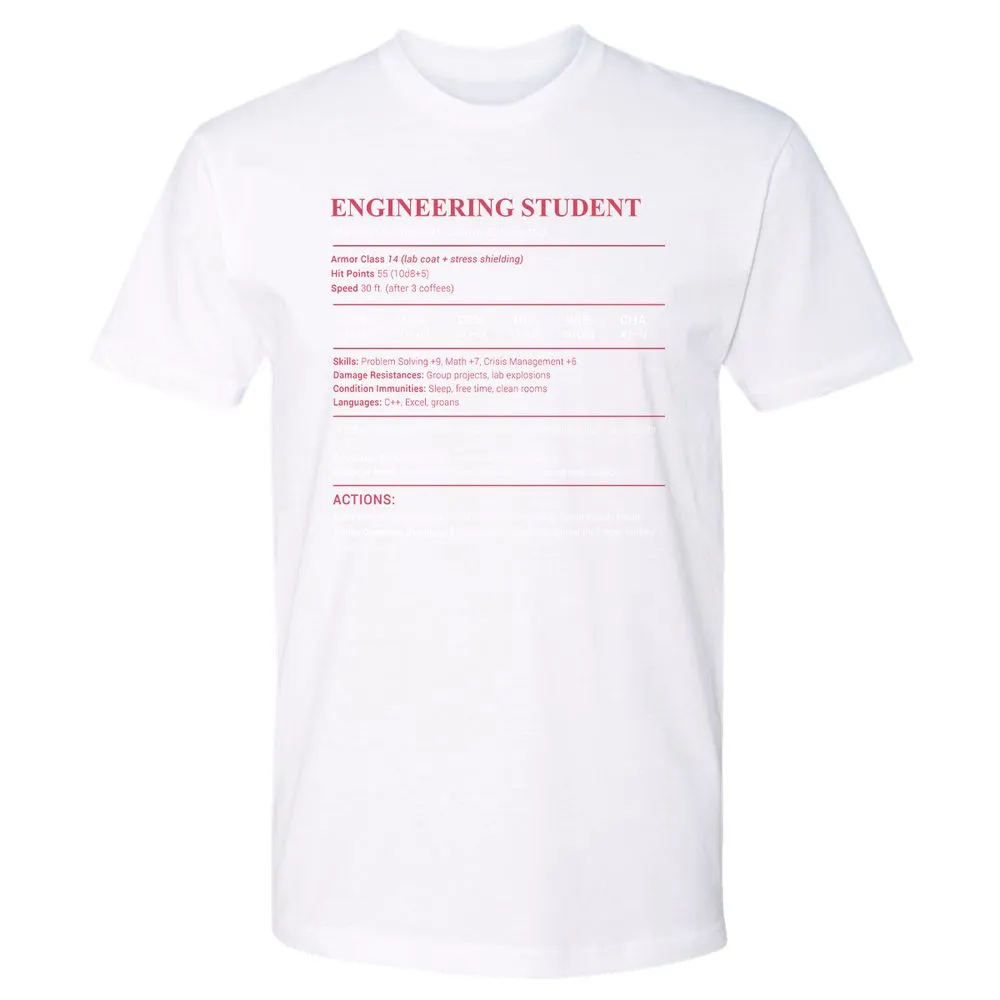 Engineering Student Premium Unisex T-Shirt - White - 4