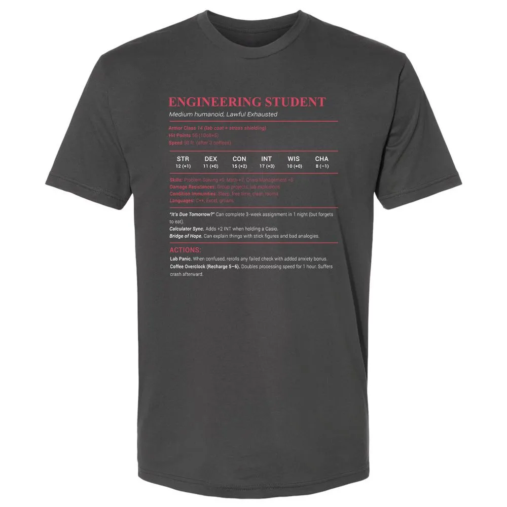 Engineering Student Premium Unisex T-Shirt - Heavy Metal - 8