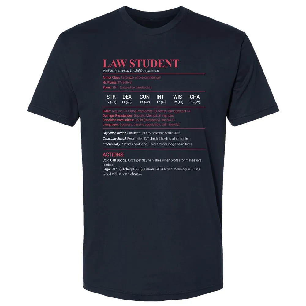 Law Student Premium Unisex T-Shirt - Midnight Navy - 2