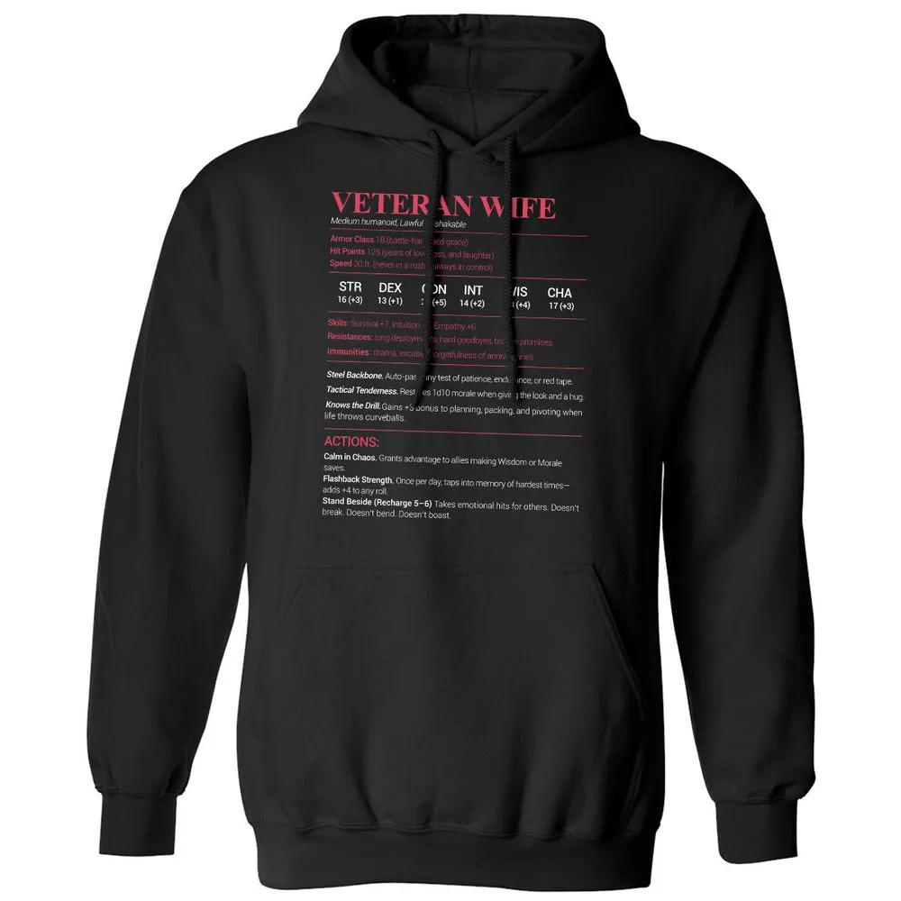 Veteran New Classic Unisex Hoodie - Black - 1