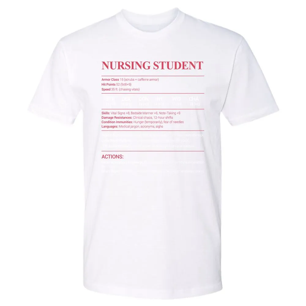 Nursing Student Premium Unisex T-Shirt - White - 4