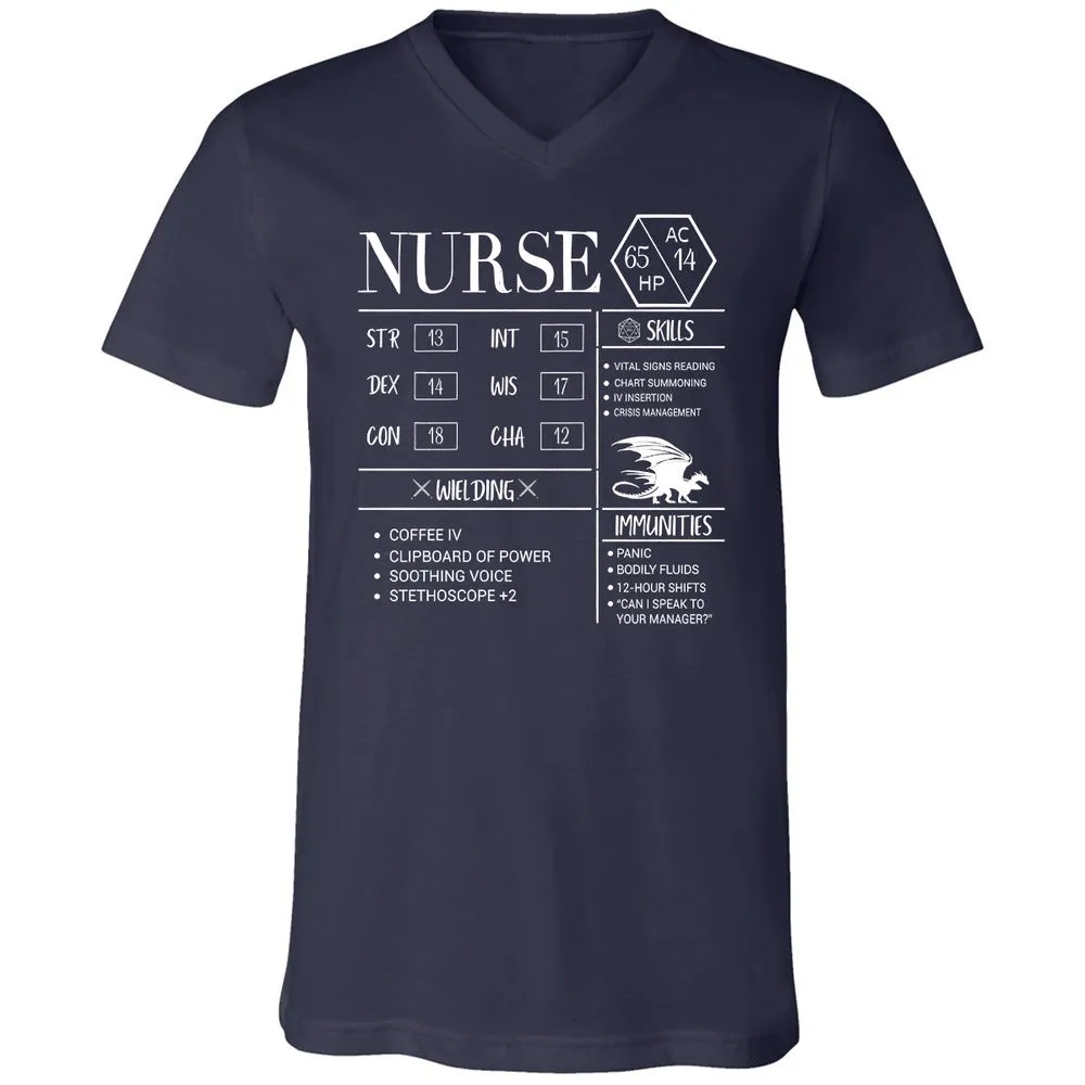 Nurse New Unisex V-Neck T-Shirt - Navy - 2