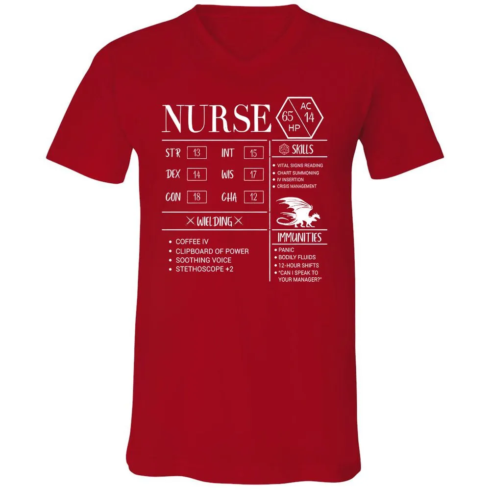 Nurse New Unisex V-Neck T-Shirt - Red - 3
