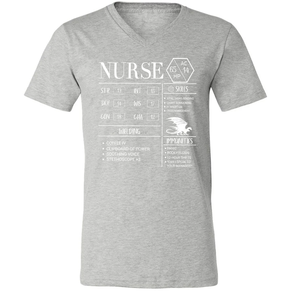 Nurse New Unisex V-Neck T-Shirt - Athletic Heather - 7