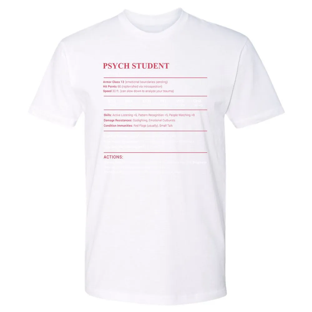 Psych Student Premium Unisex T-Shirt - White - 4