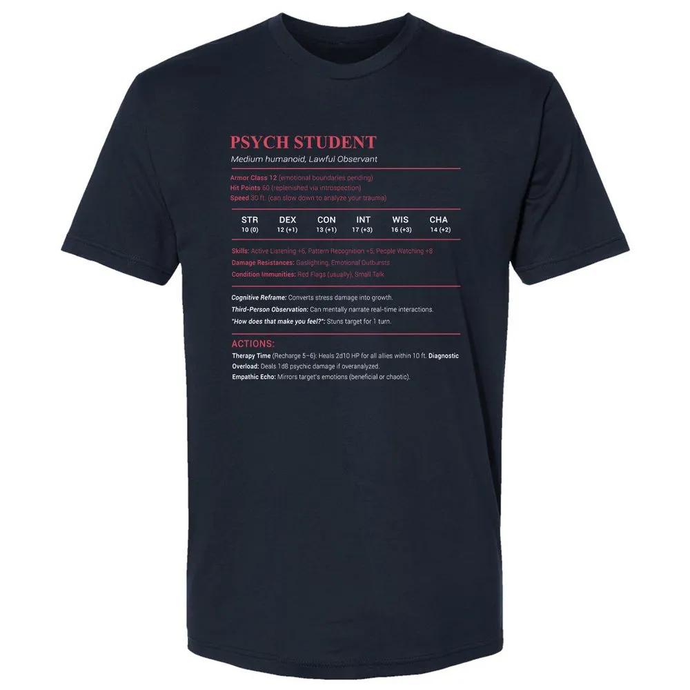 Psych Student Premium Unisex T-Shirt - Midnight Navy - 2