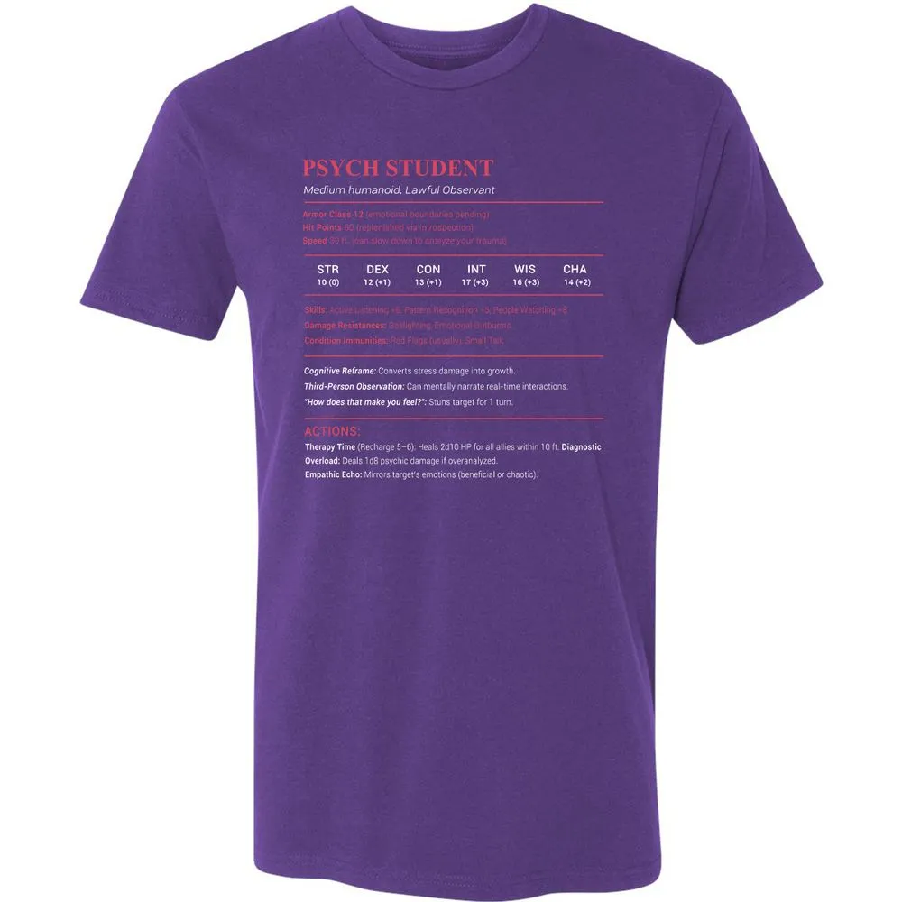 Psych Student Premium Unisex T-Shirt - Purple Rush - 7