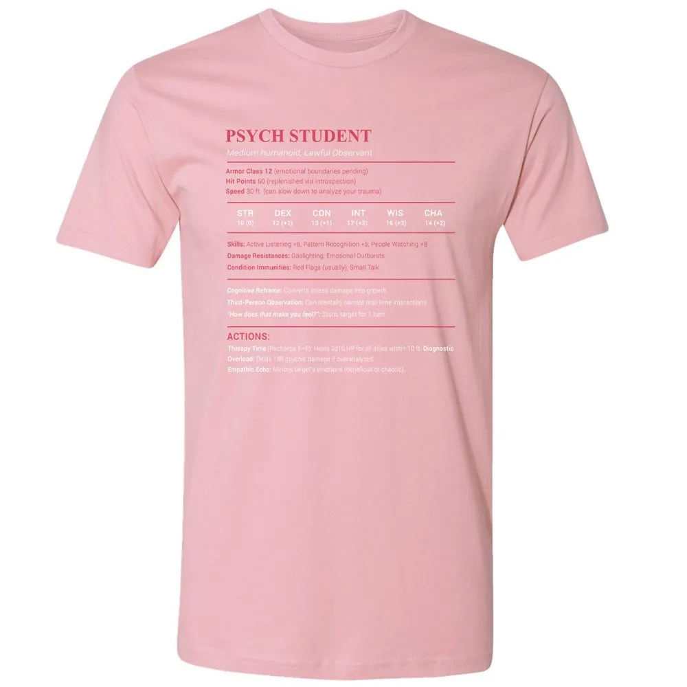 Psych Student Premium Unisex T-Shirt - Light Pink - 3