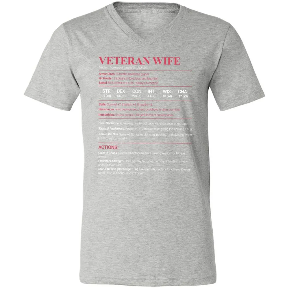 Veteran New Unisex V-Neck T-Shirt - Athletic Heather - 7