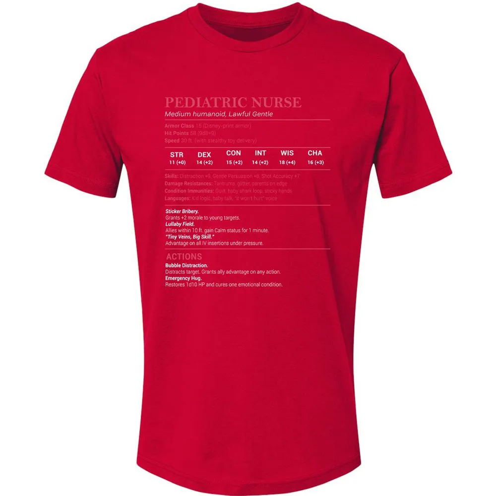 Pediatric Nurse Premium Unisex T-Shirt - Red - 6