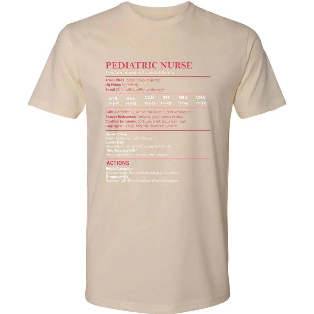 Pediatric Nurse Premium Unisex T-Shirt - Cream - 14