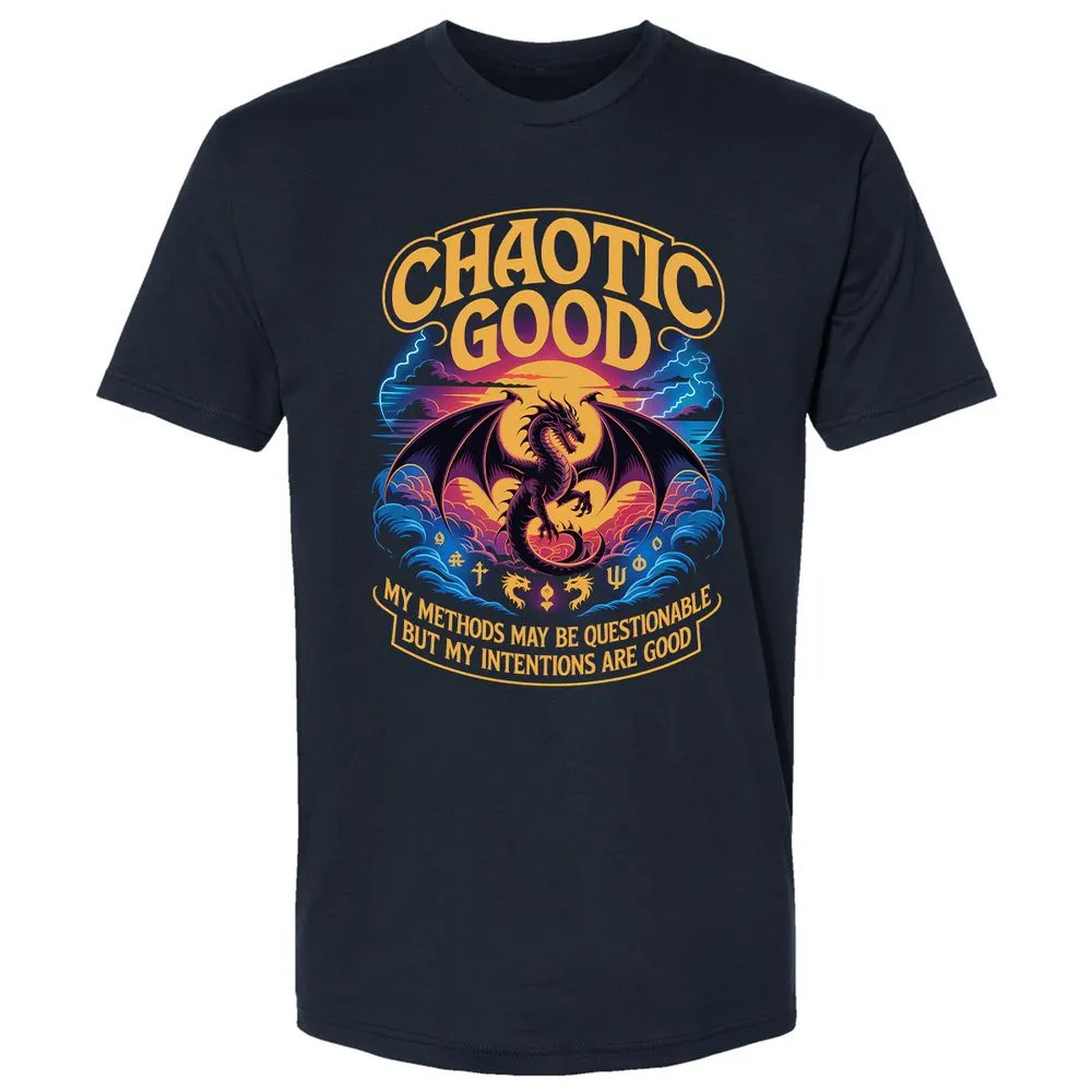 Chaotic Good Premium Unisex T-Shirt - Midnight Navy - 2
