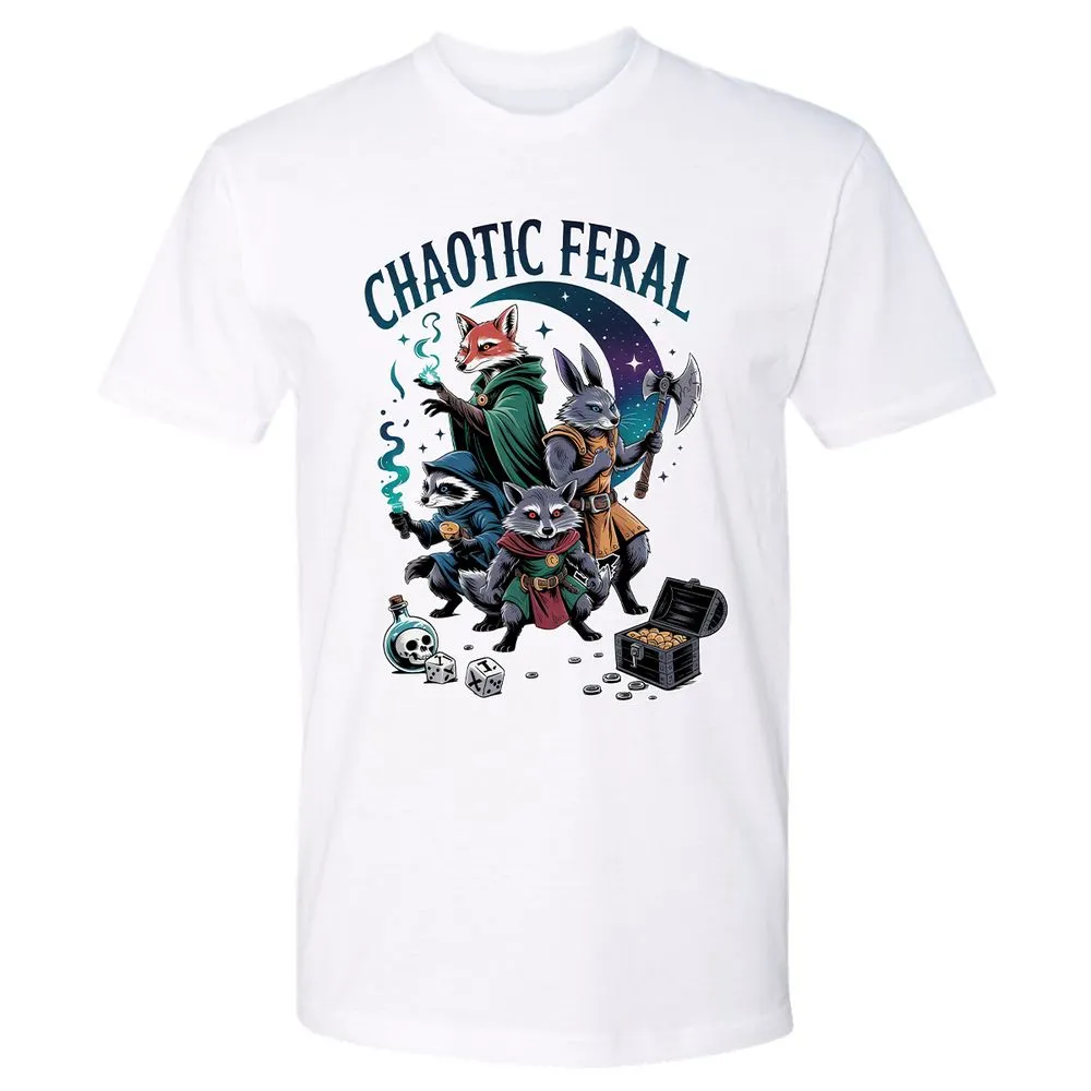 Chaotic Feral Premium Unisex T-Shirt - White - 4