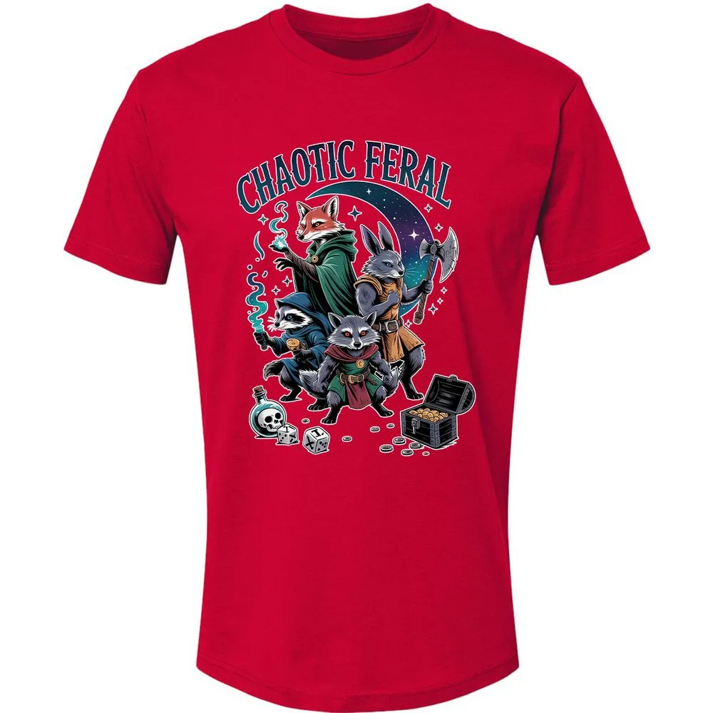 Chaotic Feral Premium Unisex T-Shirt - Red - 6