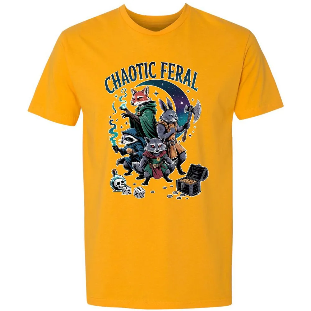Chaotic Feral Premium Unisex T-Shirt - Gold - 12