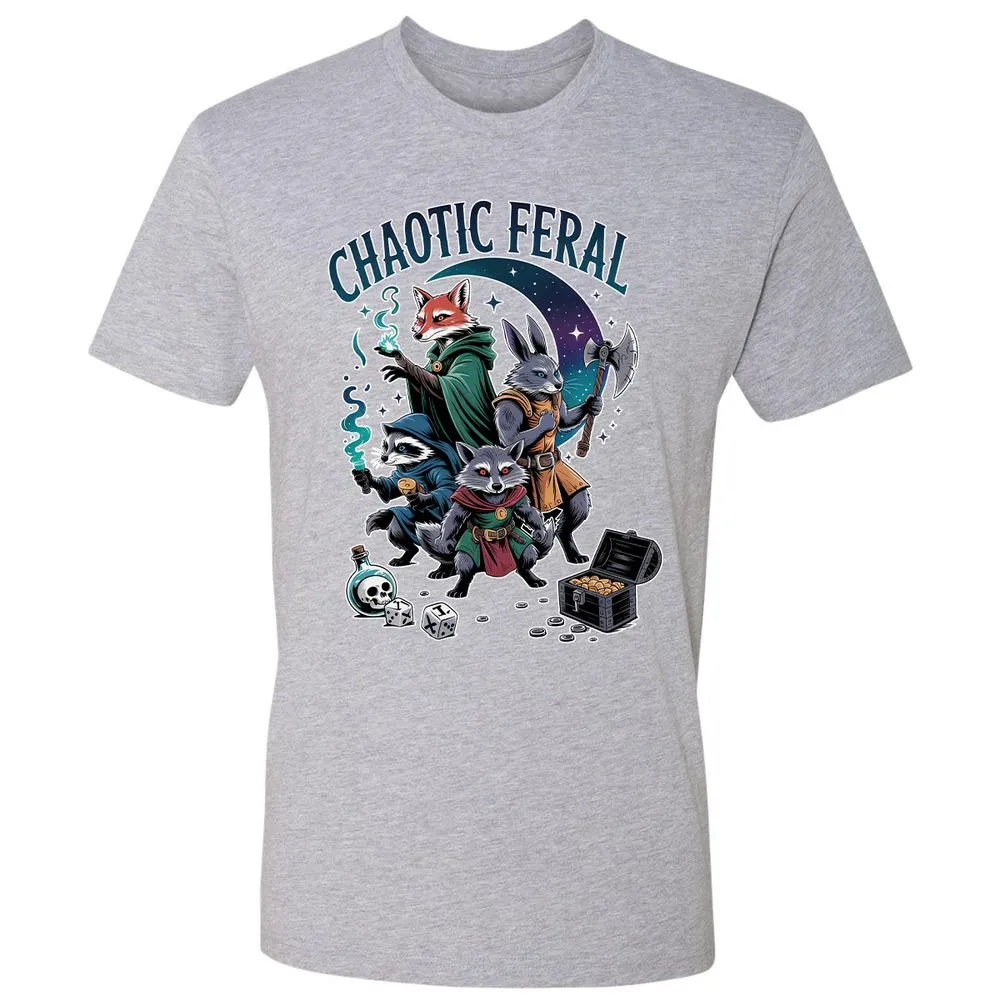 Chaotic Feral Premium Unisex T-Shirt - Heather Grey - 9