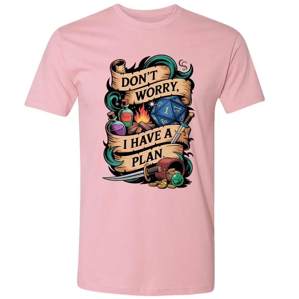 Don't Worry I Have A Plan Premium Unisex T-Shirt - Light Pink - 3