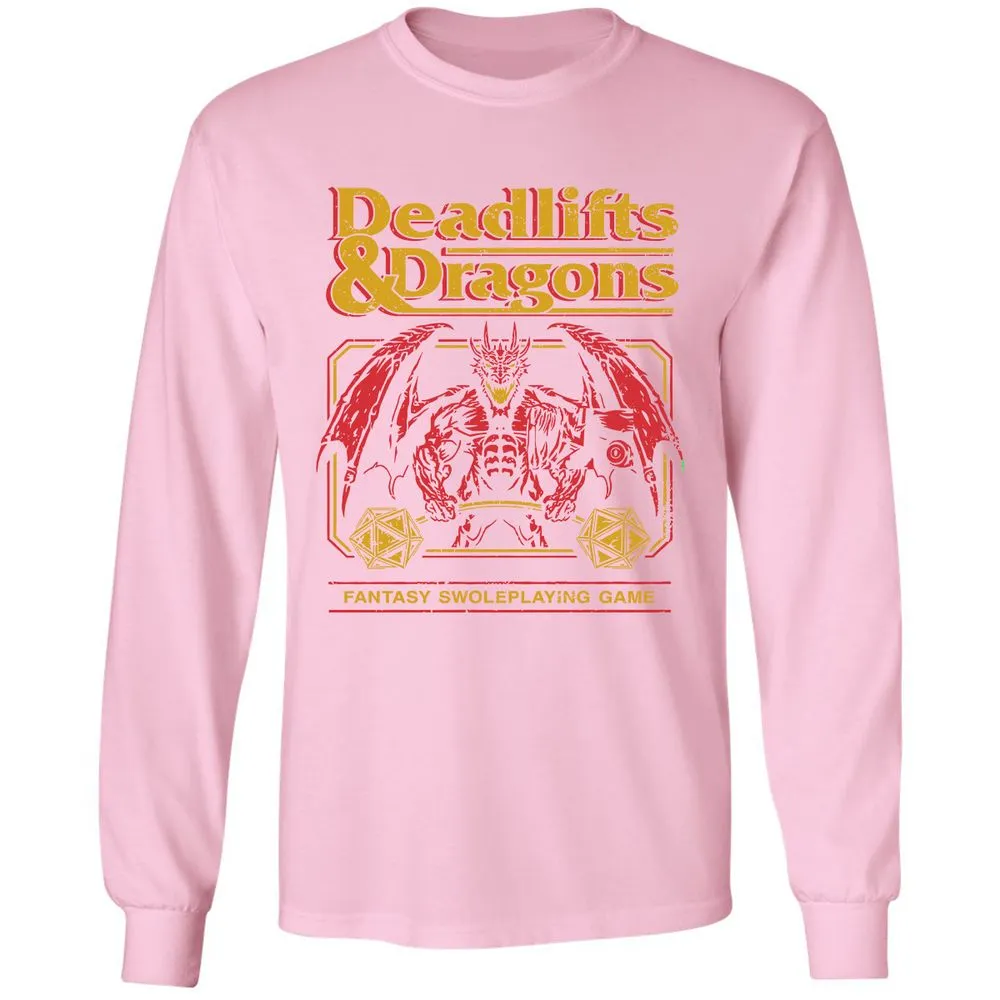 Deadlifts & Dragons - Light Pink - 3