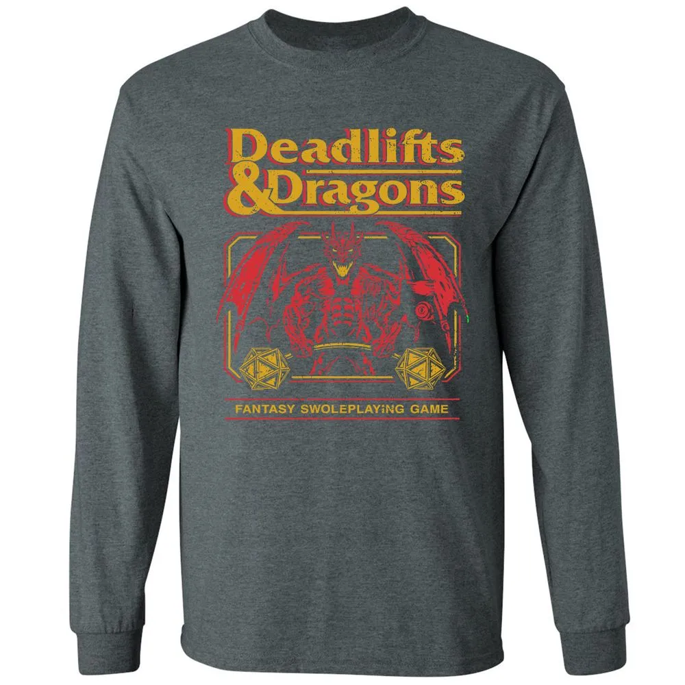 Deadlifts & Dragons - Dark Heather - 15