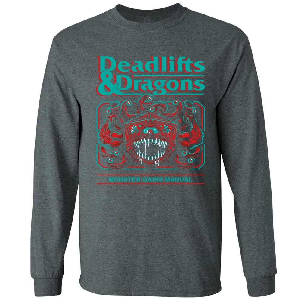 Deadlifts & Dragons Beholder - Dark Heather - 15