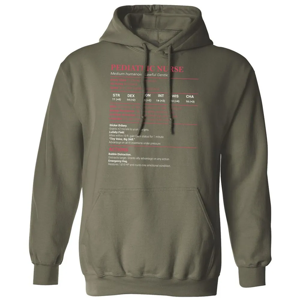 Pediatric Nurse Classic Unisex Hoodie - Military Green - 4
