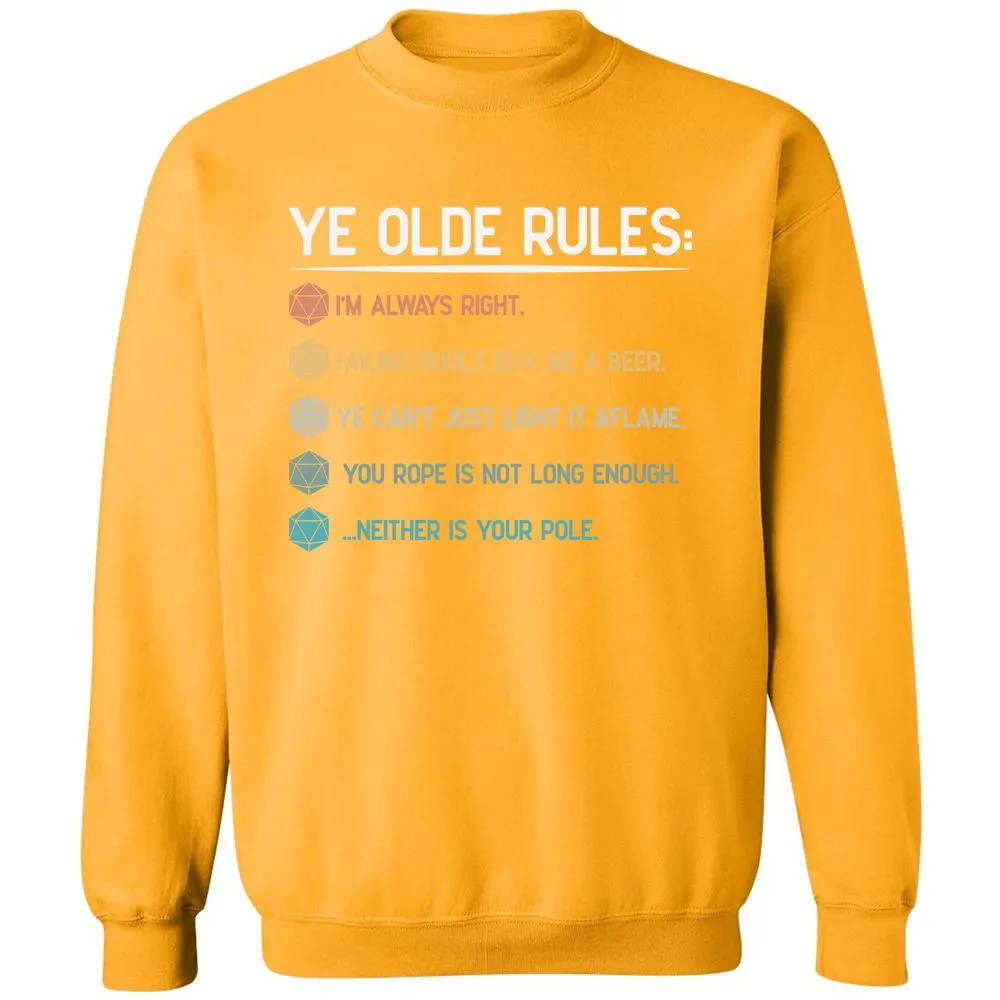 Dungeon Master Rules – Ye Olde RPG Classic Unisex Sweatshirt - Gold - 11