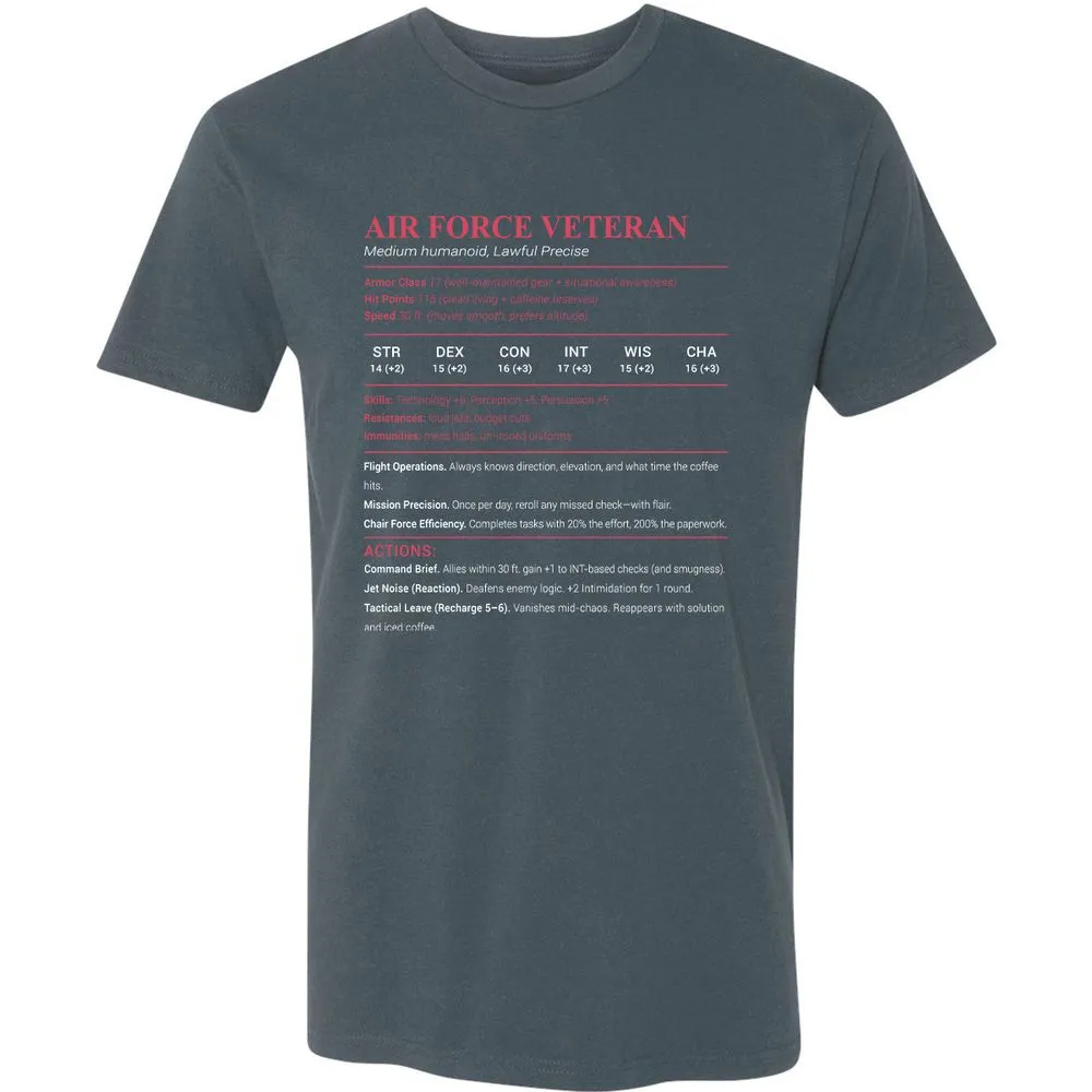 Air Force Veteran Premium Unisex T-Shirt - Indigo - 15